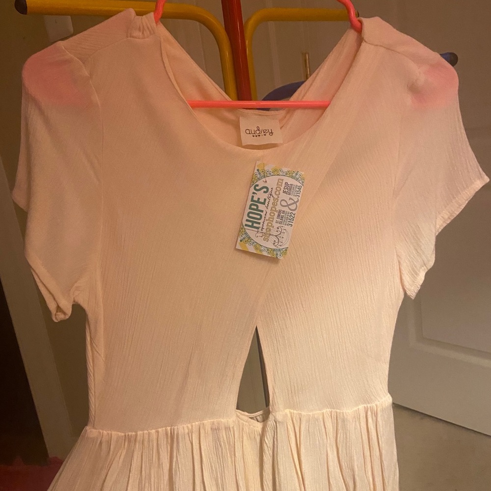 Audrey Brand Pale Blush Dress NWT